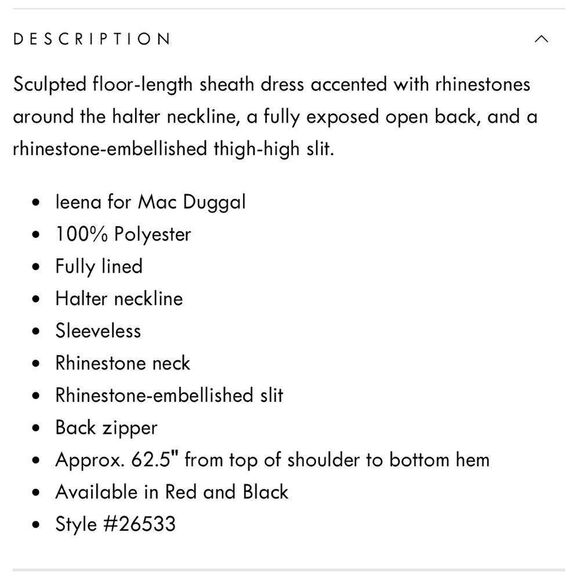 MAC DUGGAL HIGH SLIT HALTER GOWN W/ RHINESTONE ACCENTS/ size 6 - Picture 5 of 10